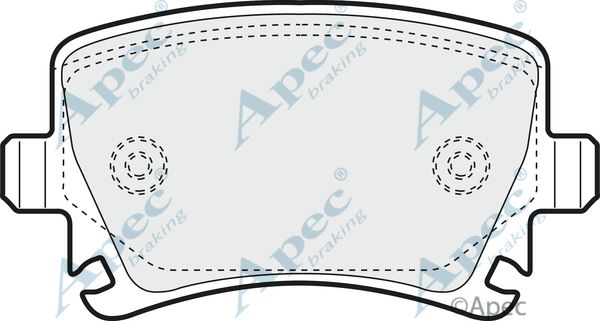 APEC BRAKING Комплект тормозных колодок, дисковый тормоз PAD1324